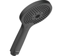 Douchette Universelle Duravit Avec 3 Types De Jets (rain, Pulse, Mono), Ronde (Ã¿ 120 Mm) Avec Picots En Silicone Faciles à Nettoyer, Noir Mat