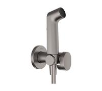 Douchette WC Hansgrohe 1 jet, EcoSmart, support de douche, flexible de douche 125 cm Chrome Noir Brossé 29232340