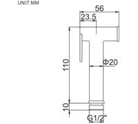 Douchette WC - IBERGRIF - M20283 - Laiton - Surface résistante - Garantie 2 ans