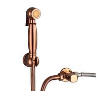 Douchette Wc Kit Complet,Or Rose,Douchette Wc Kit Complet Cuivre,PulvéRisateur De Bidet Portable,Buse Pleine Cuivre Partenaire De Toilette Sous Pression,or Rose C