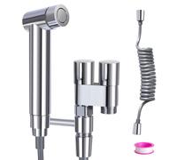 Douchette WC Kit Complet - Pulvérisateur de Toilette à Main en Acier Inoxydable avec Tuyau ABS pour Bidet, Hygiène Personnelle et Lavage Animal