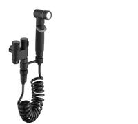 Douchette WC portable, pommeau de douche, robinet hygiénique à double sortie, accessoires(Black)