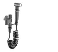 Douchette WC portable, pommeau de douche, robinet hygiénique à double sortie, accessoires(Grey)