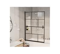 vidaXL Cabine de douche ESG 100x140 cm Noir