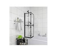 Douchewand inklapbaar 100x140 cm ESG zwart150819