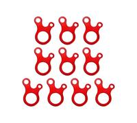 DOUDINGMAO Lot de 10 boucles de corde en alliage d'aluminium - Outil de nouage - Longueur réglable - Accessoire de tente - Régulateur de résistance - Outil de nouage