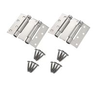 DOUDINGMAO Lot de 2 charnières de porte à fermeture automatique à double action en acier à ressort - Charnière réglable - Installation simple pour remplacement de porte