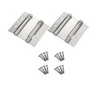 DOUDINGMAO Lot de 2 charnières de porte à fermeture automatique à double action en acier à ressort - Charnière réglable - Installation simple pour remplacement de porte