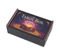 DOUDINGMAO Luxueuse boîte en bois Astrologie, boîte de rangement pour les amateurs de tarots, jeux en bois