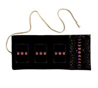 DOUDINGMAO Organisateurs de tarots faits à la main, en polylin, lavable, motif artistique audacieux, compacts, pliables pour oracles et cartes à jouer