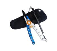 DOUDINGMAO Pince de pêche à long manche avec clip de leurre et contrôleur de poisson sécurisé pour pêcheurs en eau salée et eau douce - Pince de pêche en eau salée résistante à la corrosion