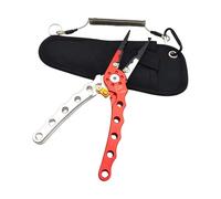 DOUDINGMAO Pince de pêche à long manche avec clip de leurre et contrôleur de poisson sécurisé pour pêcheurs en eau salée et eau douce - Pince de pêche en eau salée résistante à la corrosion