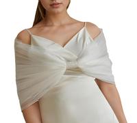 DOUDINGMAO Robe de mariée de plage tendre mettant en valeur le tissu de soie naturelle et la broderie artisanale pour les noces en plein air robe de mariée taille réglable, blanc, taille unique