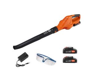 DOUDINGMAO Souffleur électrique portatif sans fil 21 V avec adaptateur de charge de batterie pour un entretien facile en extérieur