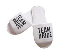 DOUDINGMAO Tongs de douche douces uniquement pour réception, invités, demoiselles d'honneur et incidents de célibataire, chaussures de fête antidérapantes, Lettres noires TEAM B, Toe slippers