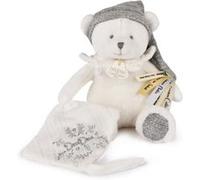 Doudou 25 ans - Ours blanc pantin attache sucette Beige G