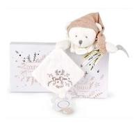 Doudou 25 ans - Ours rose pantin attache sucette Beige G