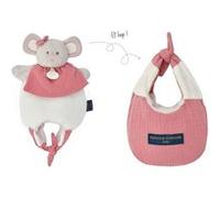Doudou amusette - Souris Rose et blanc Doudou et Compagnie - Paris G