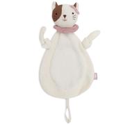 Jollein Doudou Bébé - Chat Jill - Crème/Blanc - Peluche & Attache-Sucette - Ultra Doux - Doudou Bébé - Cadeau de Naissance - 28x13 cm