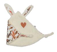 Doudou attache sucette Caramel forest lapin petit cœur (35 x 25 cm)