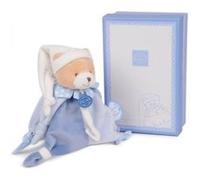 DOUDOU ET COMPAGNIE Cerise et Petit Chou - Attache-sucette velcro doudou Ours Petit Chou