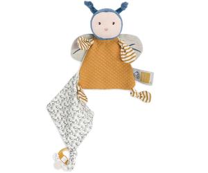 Doudou Attache Sucette Pollen l'abeille 17cm coton bio Doudou et