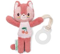 Doudou attache sucette rose, blanc TU