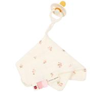 Doudou attache-tétine blanc, rose TU