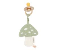 Doudou attache-tétine en gaze de coton - Champignon