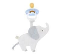 Doudou attache-tétine en gaze de coton Elephant - Safari Friends