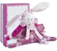 Doudou Attache Tétine,Sucette-Lapin Cerise Rose-Boite Cadeau-17 Cm-Idée Cadeau de Naissance Fille-Garantie Doudou Perdu-DC2701