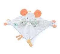 Doudou avec marionnette a doigts - souris Beige G