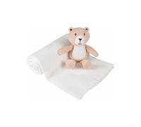 Doudou avec plaid Foret - Ourson - Beige - l 80 x L 100 cm