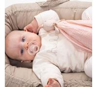Elodie Details Doudou Lapin Mouchoir, Blinkie pour Bébé et Tout-Petit, en 100% Coton Bio Doux Oeko-Tex, Idée Cadeau de Naissance Fille et Garçon, Carré 51 x 51 cm, pour Aider à S’endormir - Mae Pink