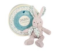 Doudou et Compagnie - Doudou Pantin Lapin Botanic Bio - Gris - 25 cm - DC3969