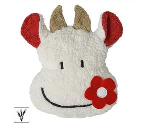 Doudou Bouillotte Efie® Grains Epeautre Vache Coloré 28 cm Coton Bio