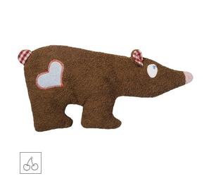 Doudou Bouillotte Efie Noyaux Cerises Ours Brun 39 cm - Doudou Bio