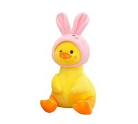 Doudou Canard - Peluche Canard Rempli de 9,84 Pouces, Canard de Dessin Animé Qui Se Transforme en Coussin D'ornement De Lapin, pour Lits, Canapés, Chaises, Femmes, Hommes,