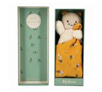 Doudou carre douceur chat jaune - 18 cm