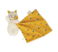Doudou Carré Douceur Plat Chat Jaune - Kaloo