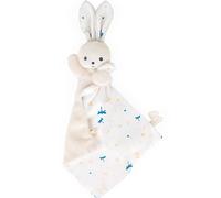 Kaloo, Carré Douceur, Doudou Lapin Blanc Délicat, Dès la Naissance | Doudou Carré Doux et Moelleux avec Peluche Lapin, Fourrure et Micro-velours, Imprimé Libellules et Brindilles, Boîte Cadeau