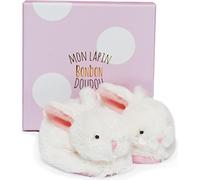 Doudou Coffret cadeau - Ensemble de chaussures avec hochets lapin rose 0-6 mois