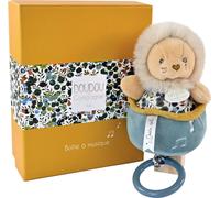 Doudou Coffret cadeau - Lion en peluche jouant une mélodie 20 cm