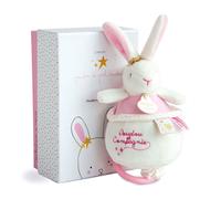 Doudou Coffret cadeau - Peluche lapin rose jouant une mélodie 14 cm
