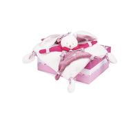 Doudou Coffret cadeau rose - crapaud lapin en peluche