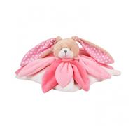 Doudou et Compagnie - Doudou Plat Lapin Pétale Collector - Rose - DC2791 | Doudou Plat 28 cm en Boîte Cadeau - Collection Lapin Pétale- Peluche Toute Douce - Éveil Bébé - Idée Cadeau Naissance Filles