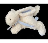 Doudou & Compagnie Lapin Mon tout petit... blanc et bleu Bonbon DC1241 GM 34 cm