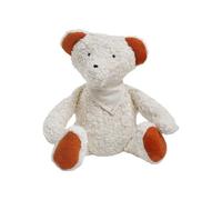 Doudou Coton Organic Bio Ours Orange & Blanc 34 cm - Doudou Bio