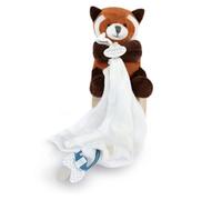 Animal en peluche Panda Roux avec doudou attache-sucette