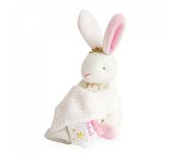 Doudou et Compagnie - Peluche Lapin Perlidoudou - Doudou mouchoir ultra doux, facile à attraper